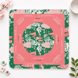 Pink Kyoto Garden Mahjong Mat